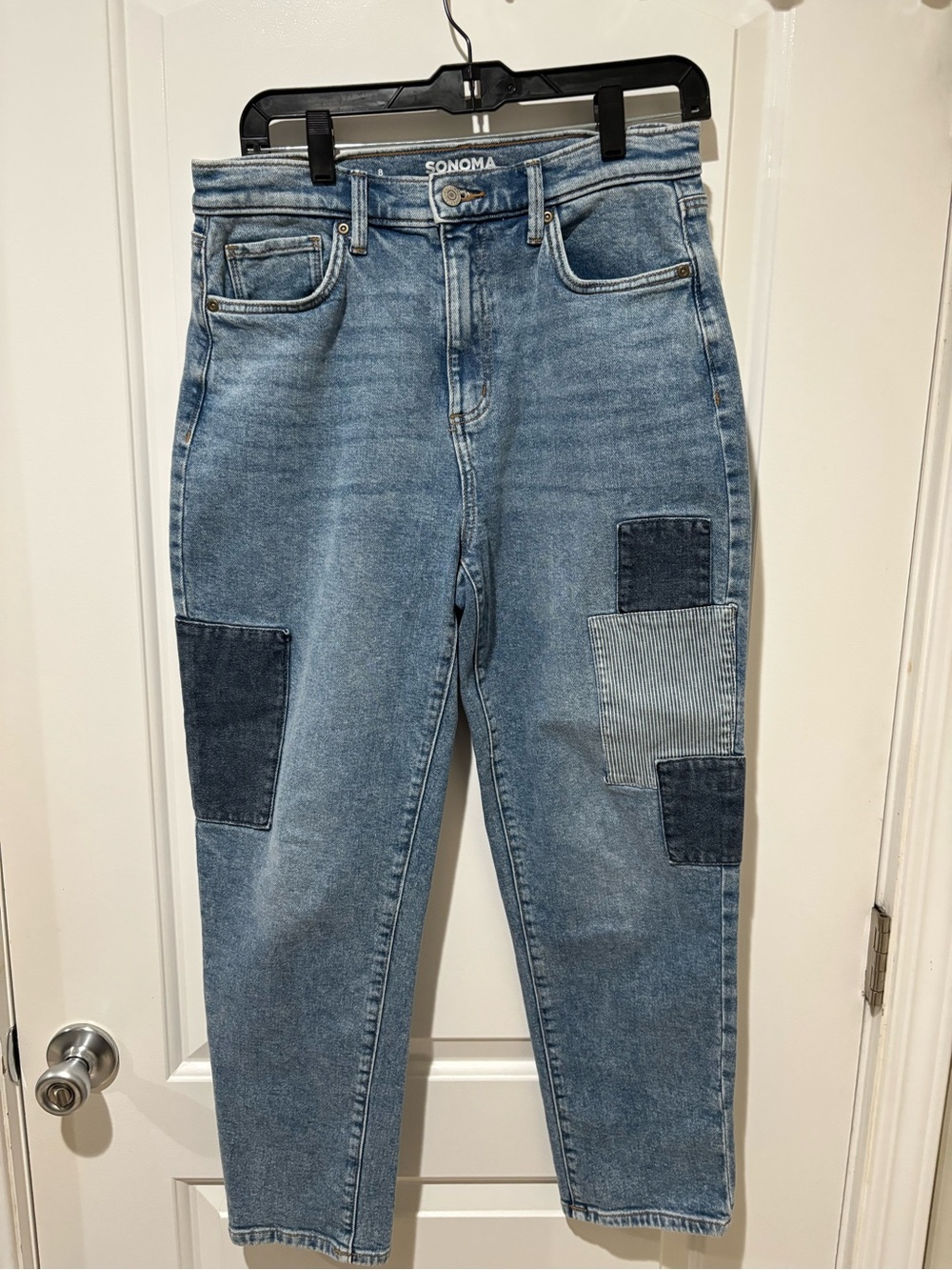 SONOMA Patchwork Boyfriend Blue Jeans